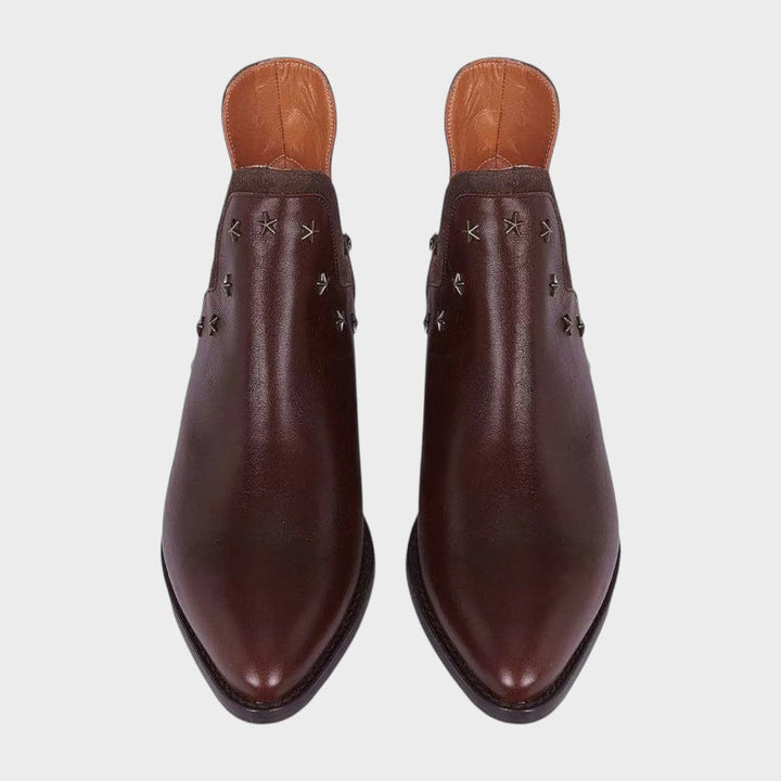 Estrella | Botines de Piel con Forma Puntiaguda