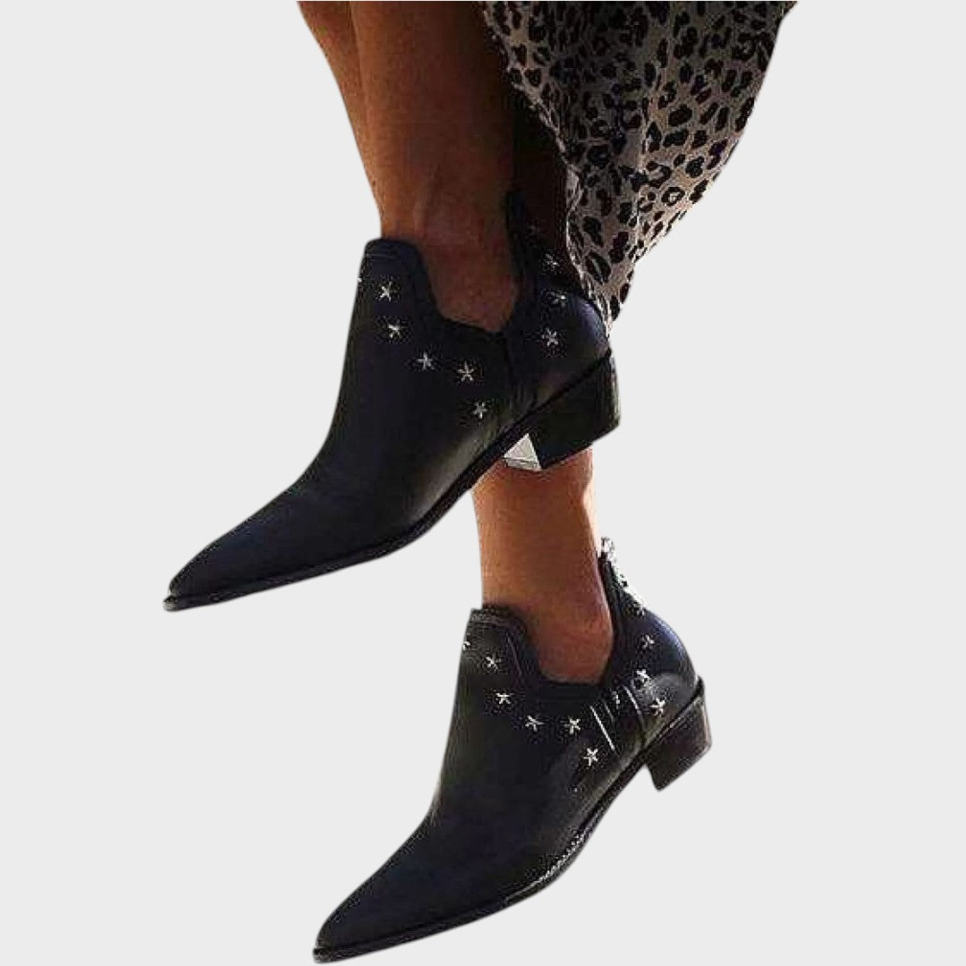Estrella | Botines de Piel con Forma Puntiaguda