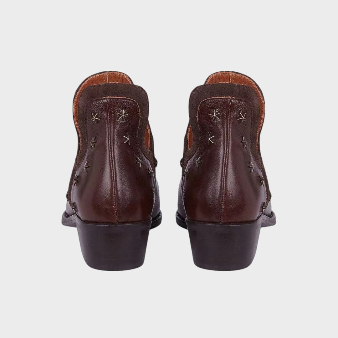 Estrella | Botines de Piel con Forma Puntiaguda