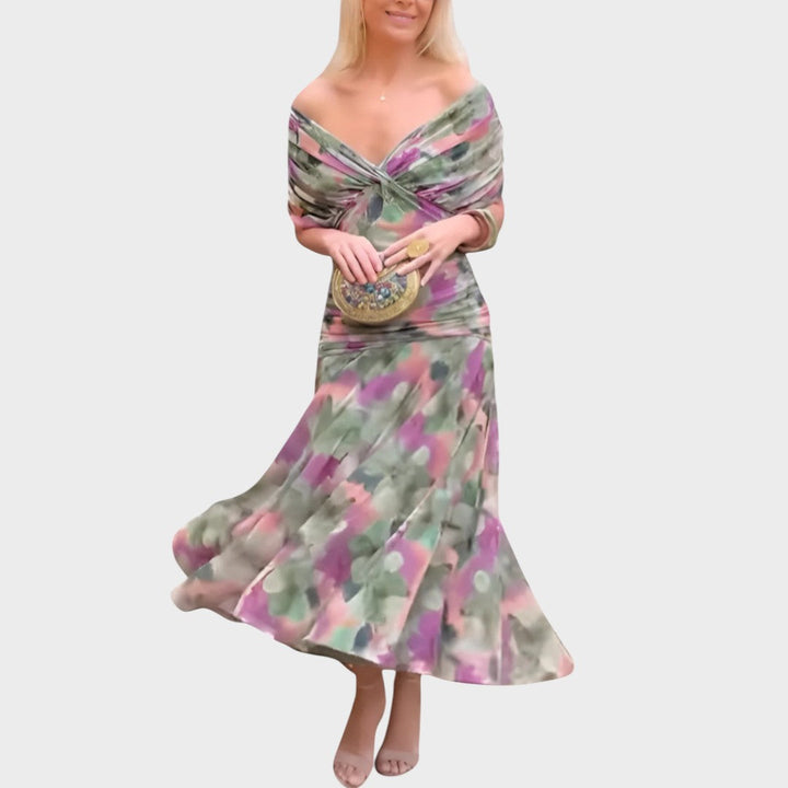 Lora - Vestido Largo Con Escote En V