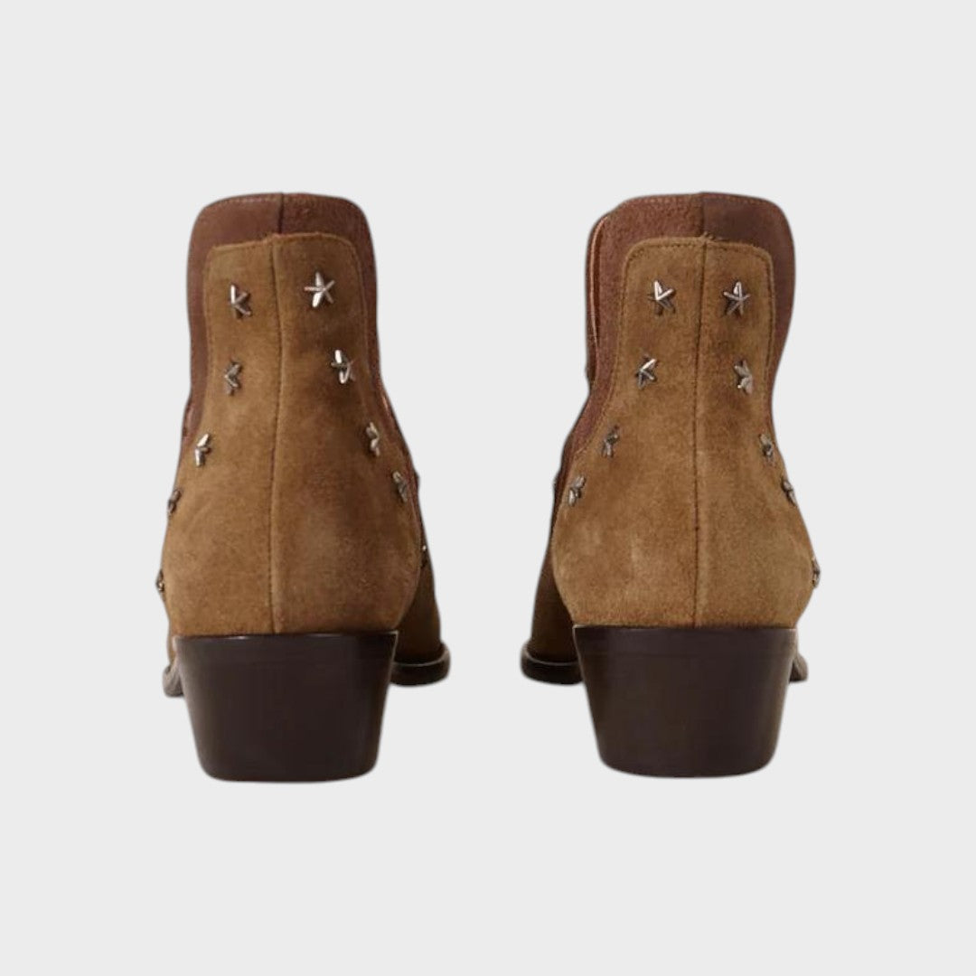 Estrella | Botines de Ante con Forma Puntiaguda