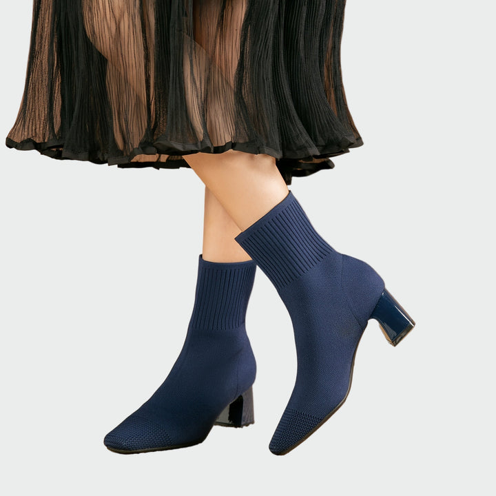 Alejandra - Botas Ortopédicas Tricotadas En Tono Beige Suave