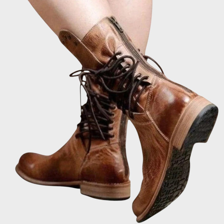 Yara | Botas de Piel con Cordones