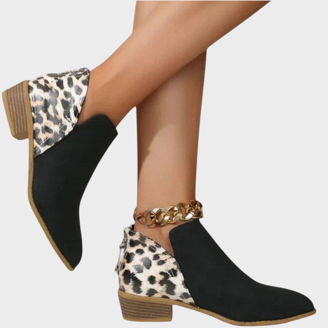 Liora | Botines Ortopédicos con Estampado de Leopardo