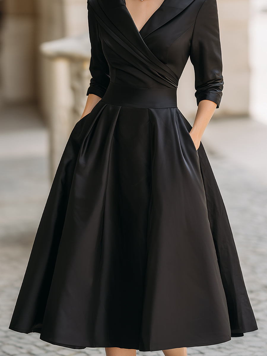 Noelia – Vestido Midi en Satén