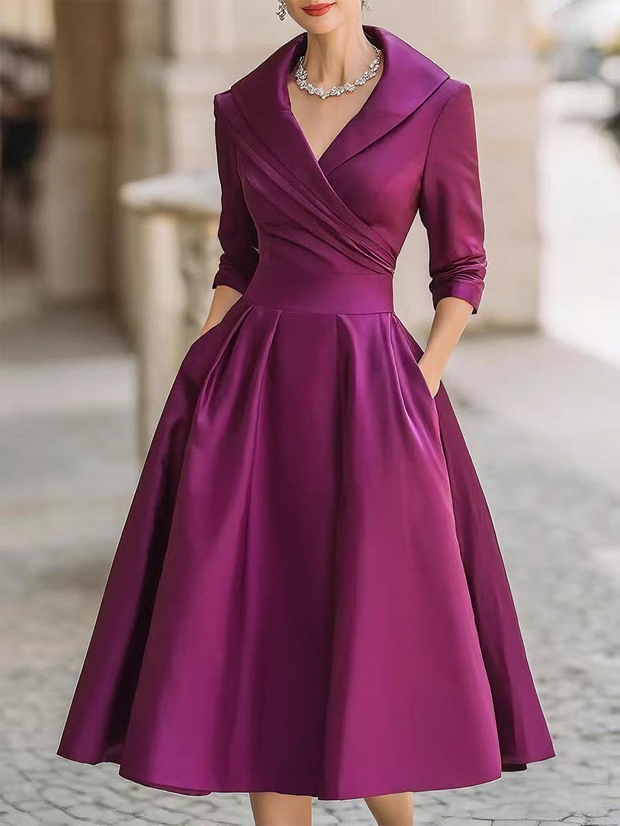 Noelia – Vestido Midi en Satén