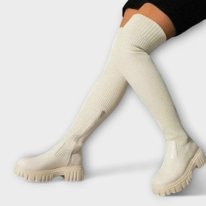 Lureva – Botas Overknee con Suela Chunky