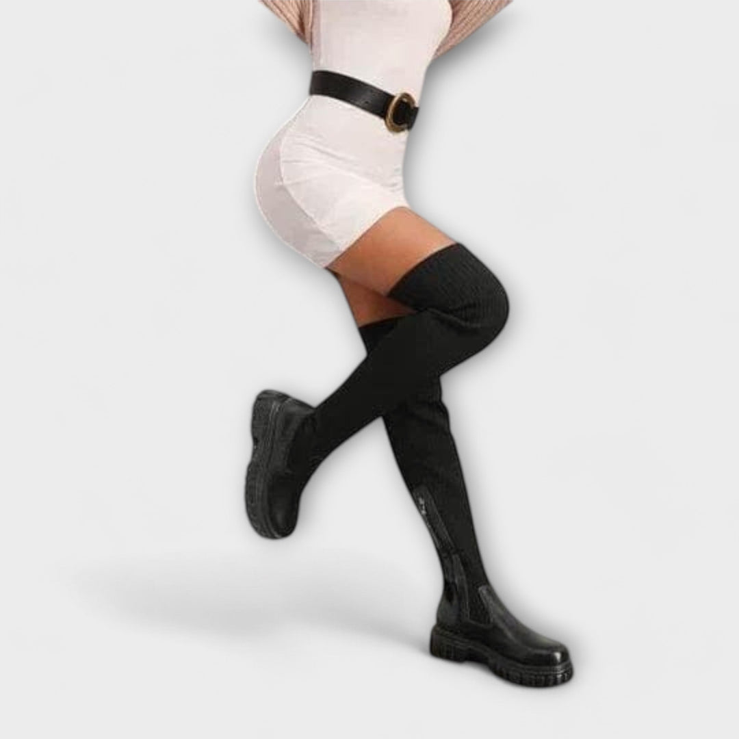 Lureva – Botas Overknee con Suela Chunky