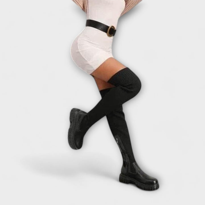 Lureva – Botas Overknee con Suela Chunky