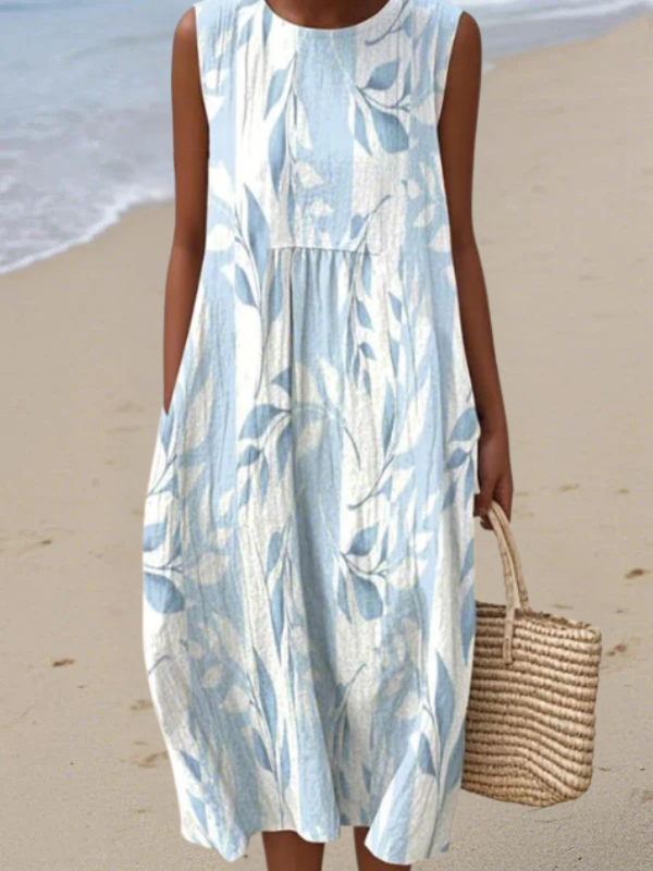 Joy - Vestido Midi Clásico con Patrón Floral