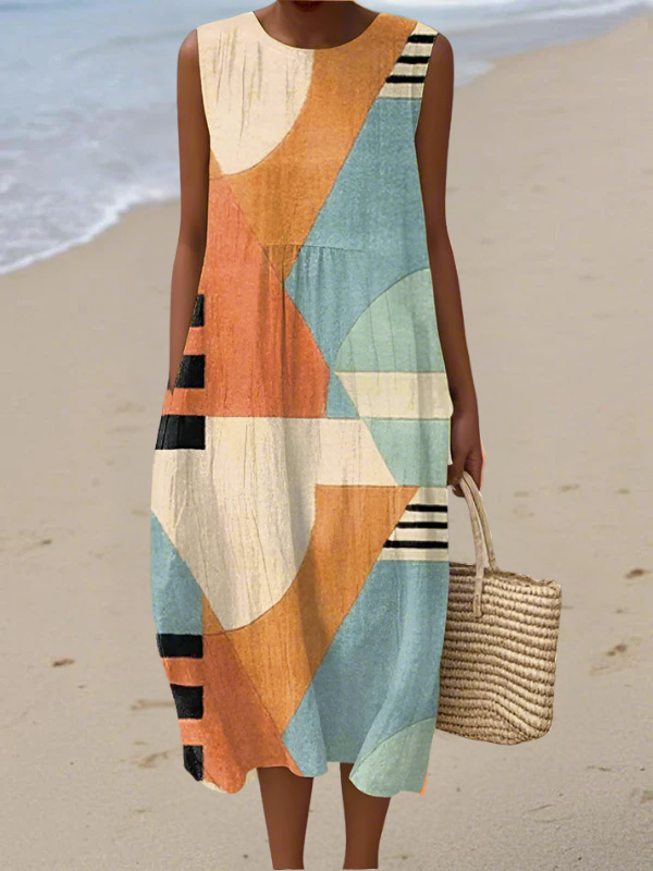 Iris - Vestido Midi Multicolor Versátil