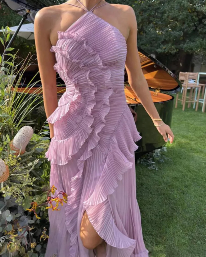 Vestido de Noche con Pliegues