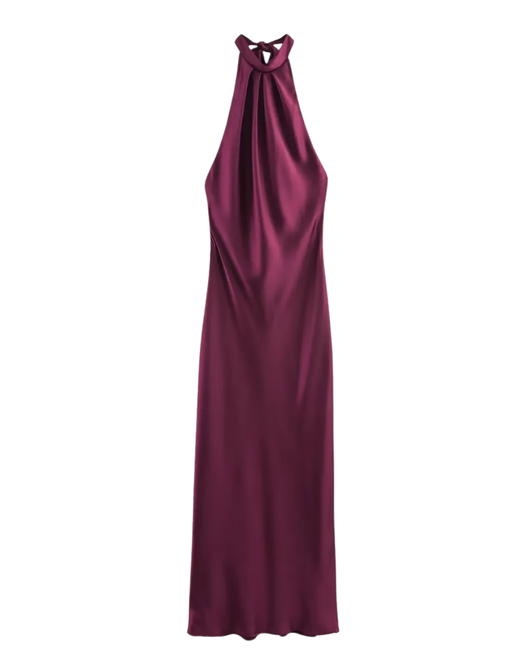 Vestido de Satén con Espalda Descubierta