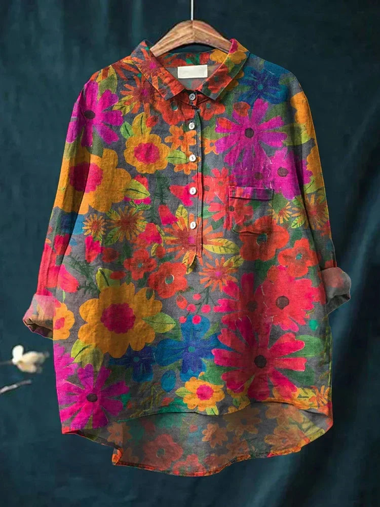 Martina - Camiseta con arte de plantas