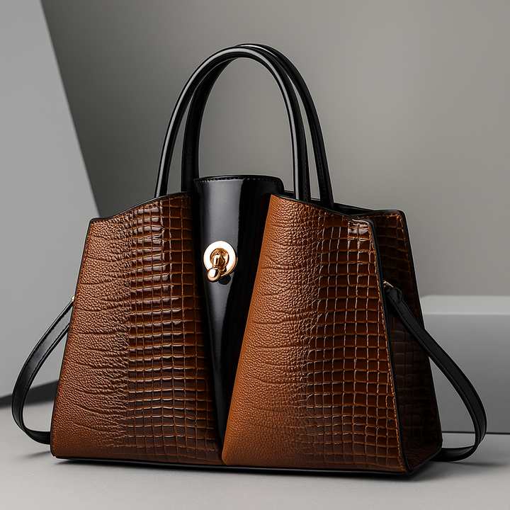 Isabella – Bolso estructurado de mano con acabado texturizado
