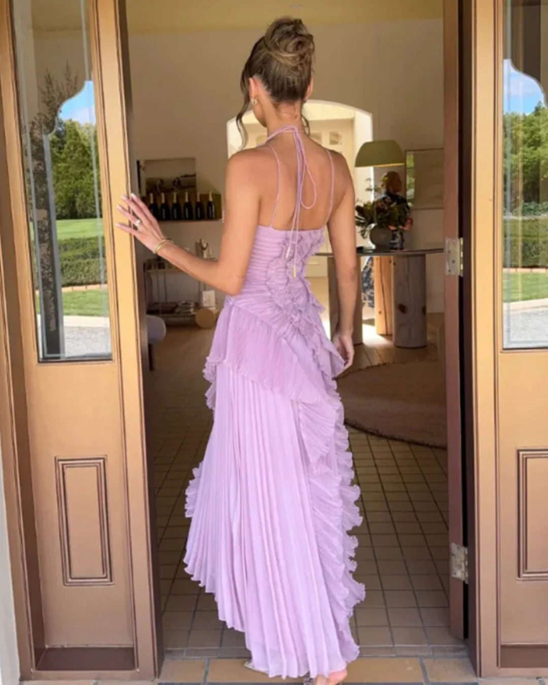 Vestido de Noche con Pliegues
