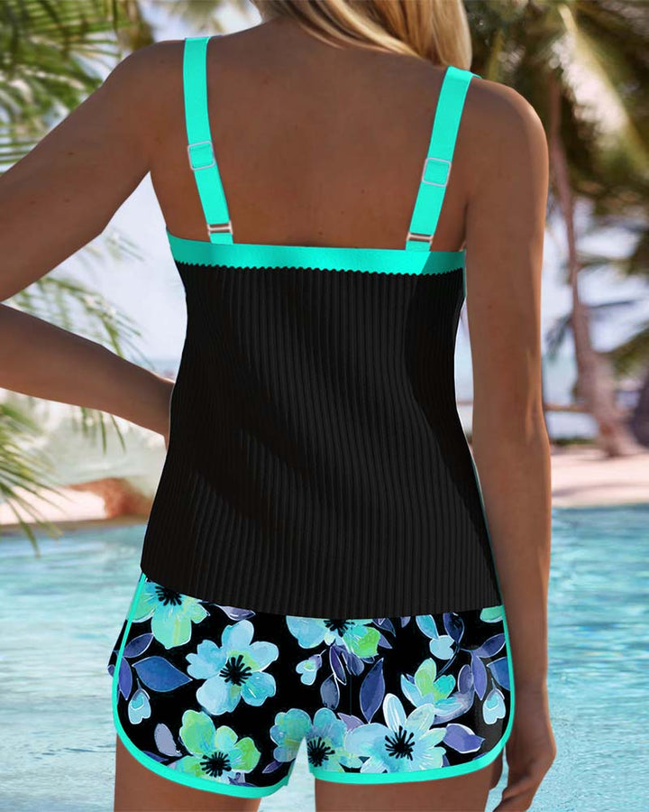 Julia - Conjunto de Tankini Elegante de Dos Piezas