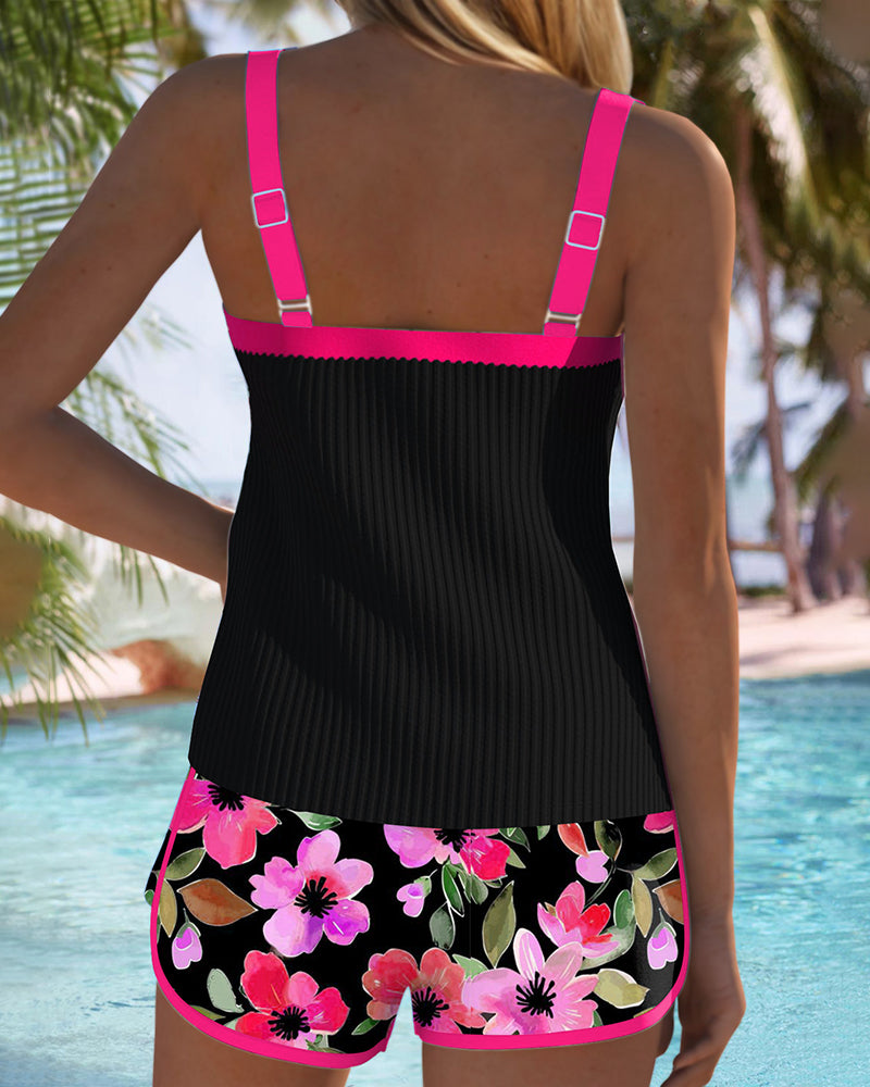 Julia - Conjunto de Tankini Elegante de Dos Piezas