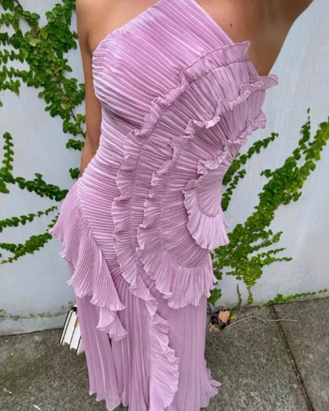 Vestido de Noche con Pliegues