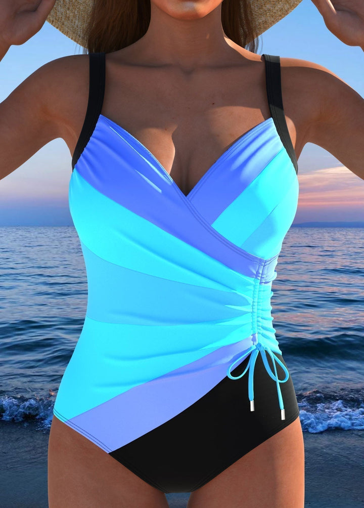Bañador envolvente lujoso con estampado colorido