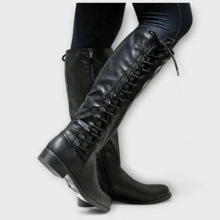 Paula - Botines De Cuero Con Cordones Elegantes Urbanos
