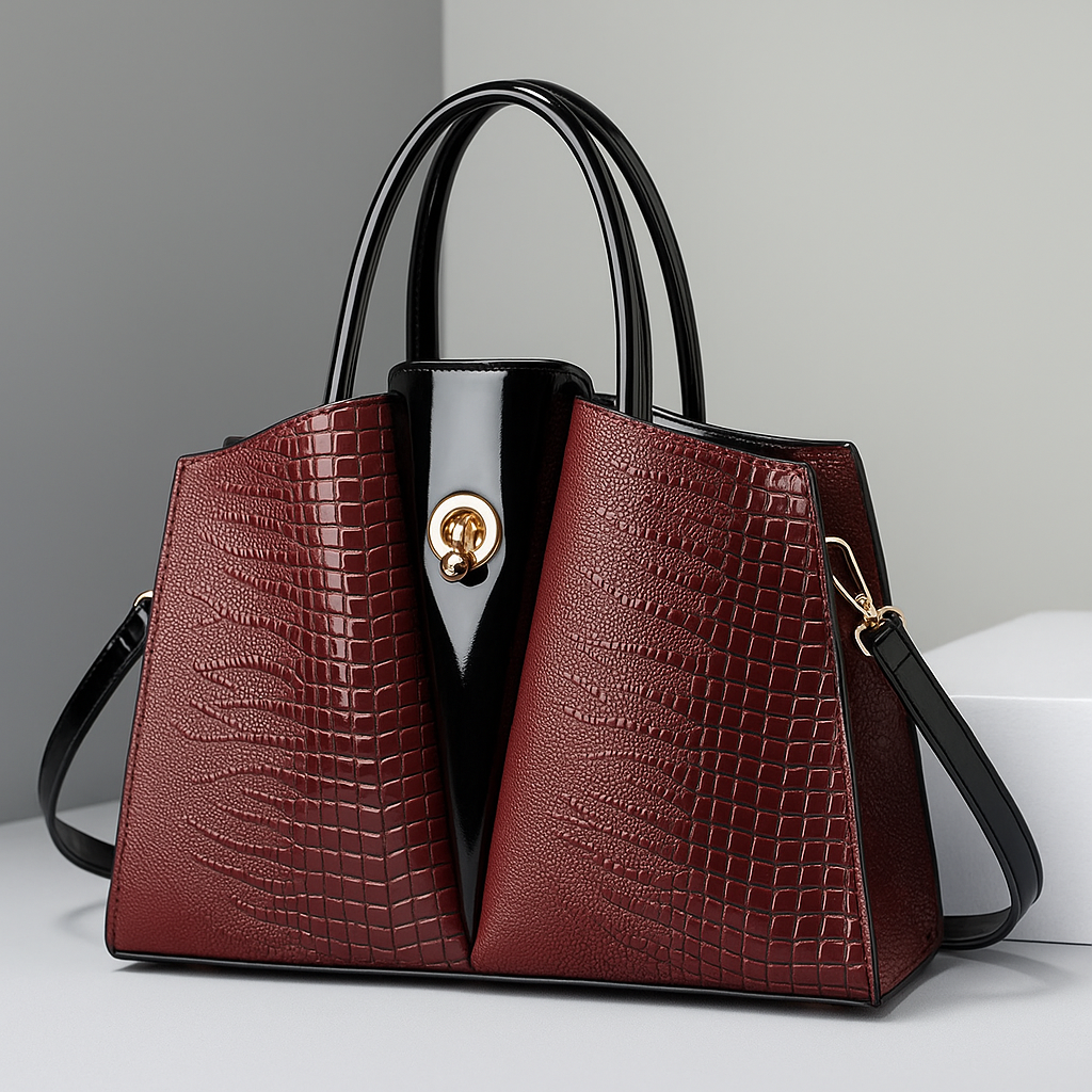 Isabella – Bolso estructurado de mano con acabado texturizado
