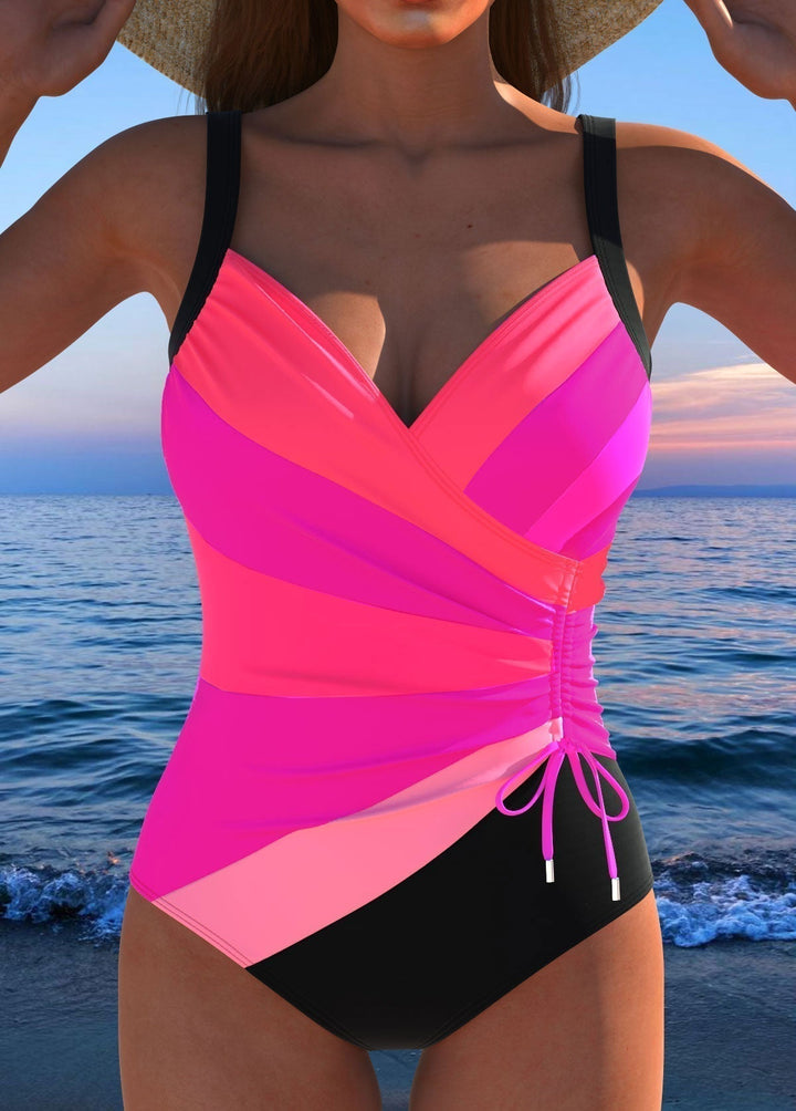 Bañador envolvente lujoso con estampado colorido