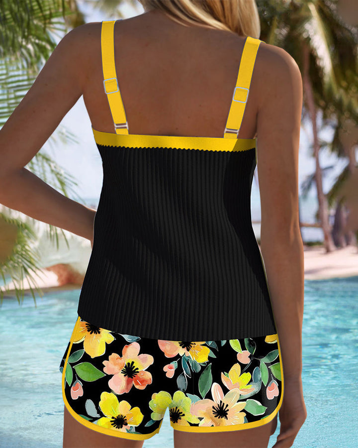 Julia - Conjunto de Tankini Elegante de Dos Piezas