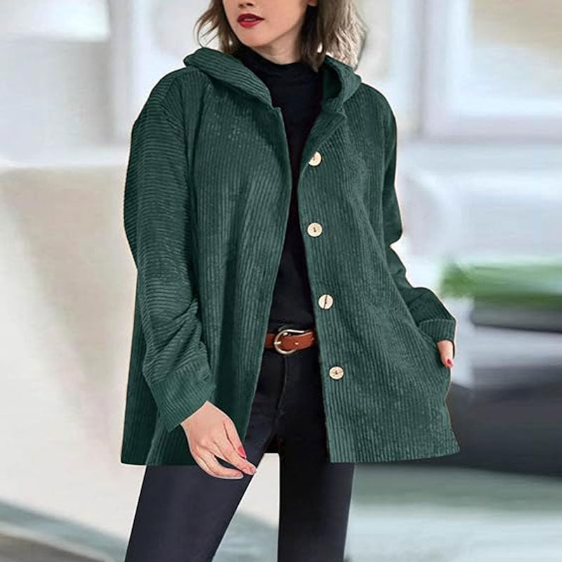 Adriana | Chaqueta con capucha de terciopelo casual para la temporada de otoño