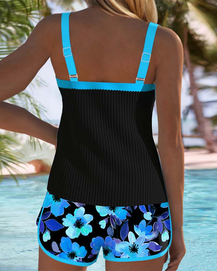 Julia - Conjunto de Tankini Elegante de Dos Piezas
