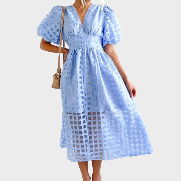 Julia – Vestido de Encaje con Mangas Acampanadas