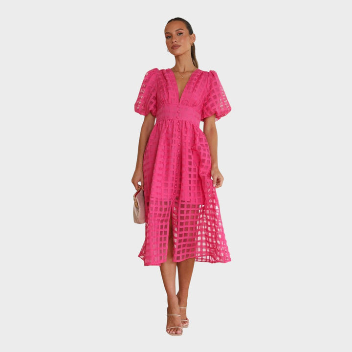 Julia – Vestido de Encaje con Mangas Acampanadas