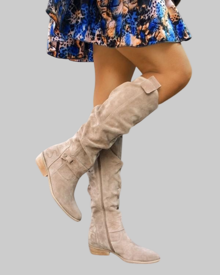 Lina - Botas de ante cómodas y cálidas para mujeres