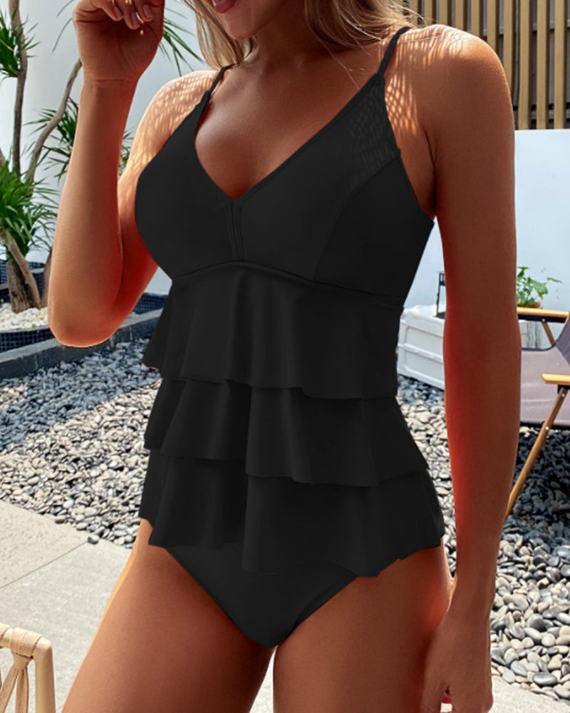 Lia - Traje de baño elegante con volantes sofisticados
