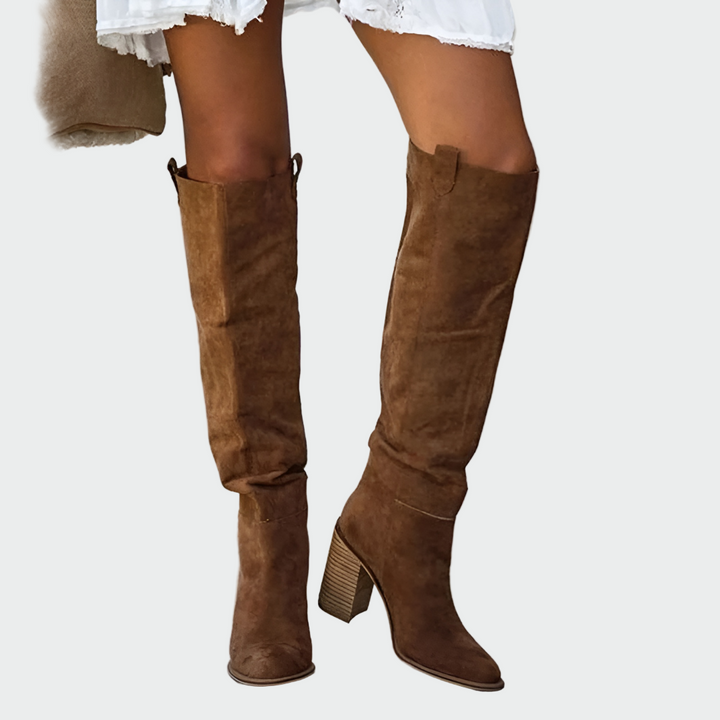 Daniela - Botas Ortopédicas De Cuero Hasta La Rodilla Elegantes