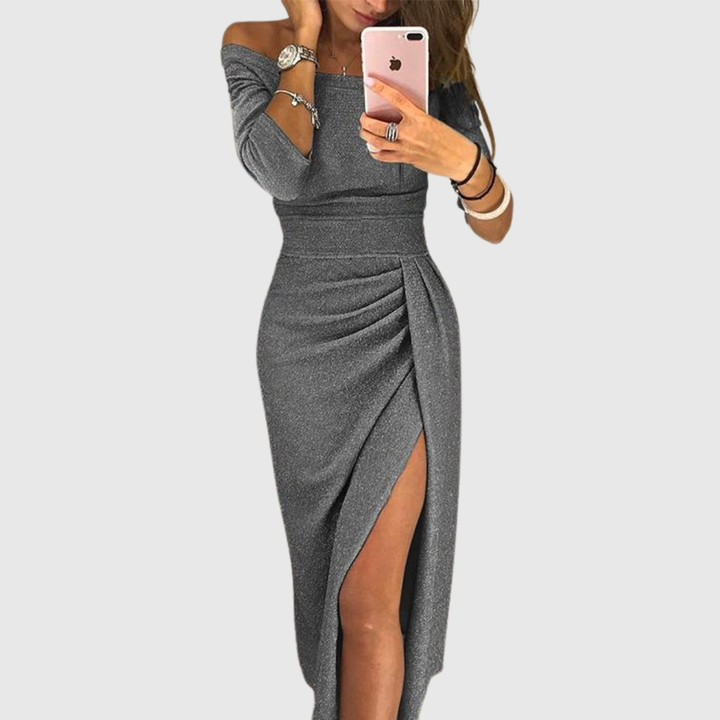 Marina | Elegante vestido maxi con cuello halter y corte fluido