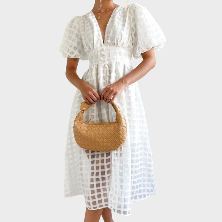 Julia – Vestido de Encaje con Mangas Acampanadas