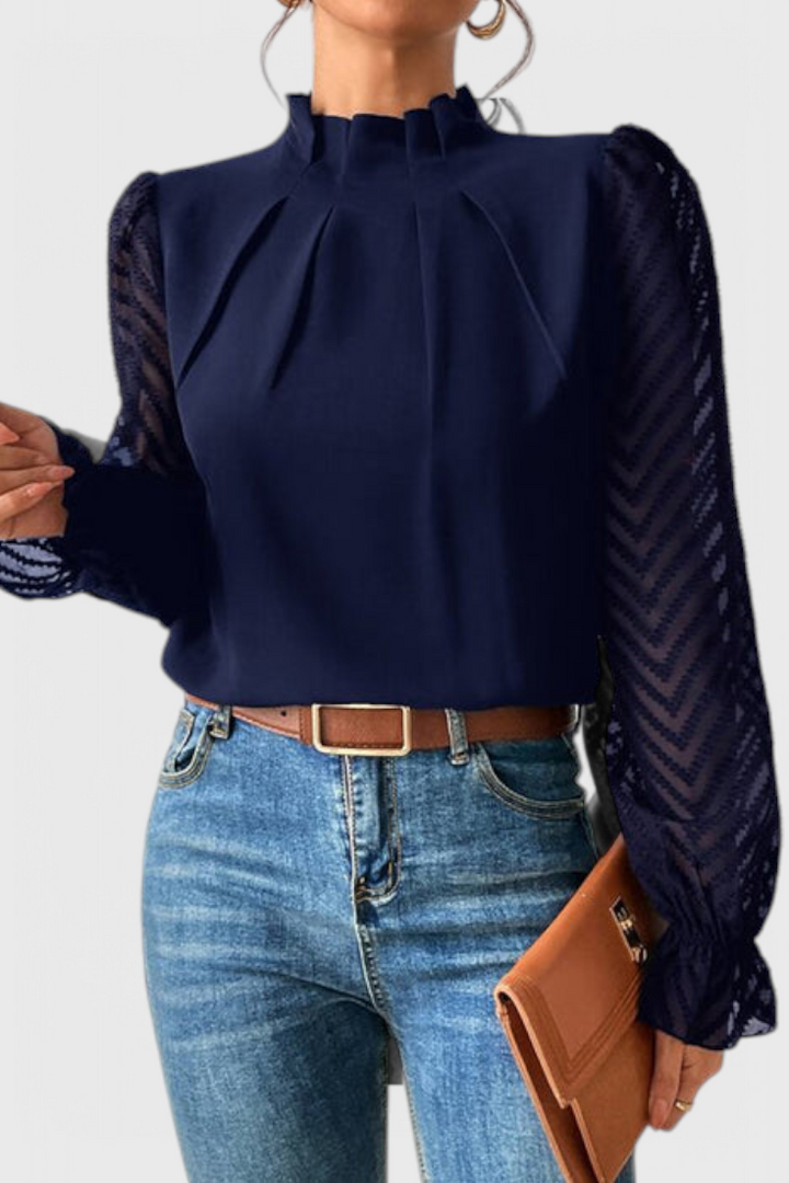 Helga Blusa de Manga Larga Náutica