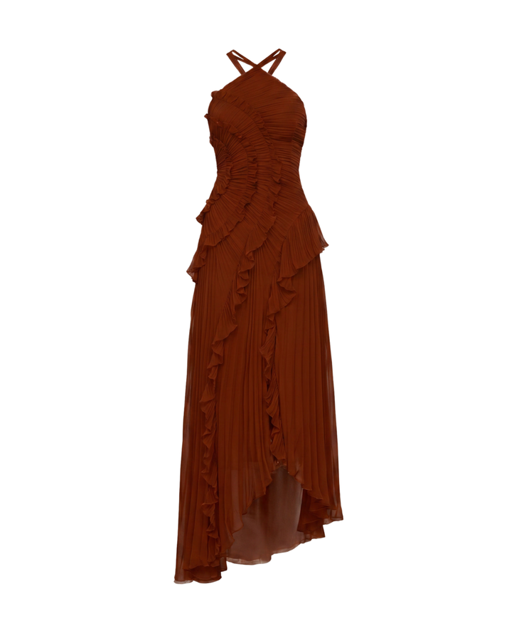 Vestido de Noche con Pliegues