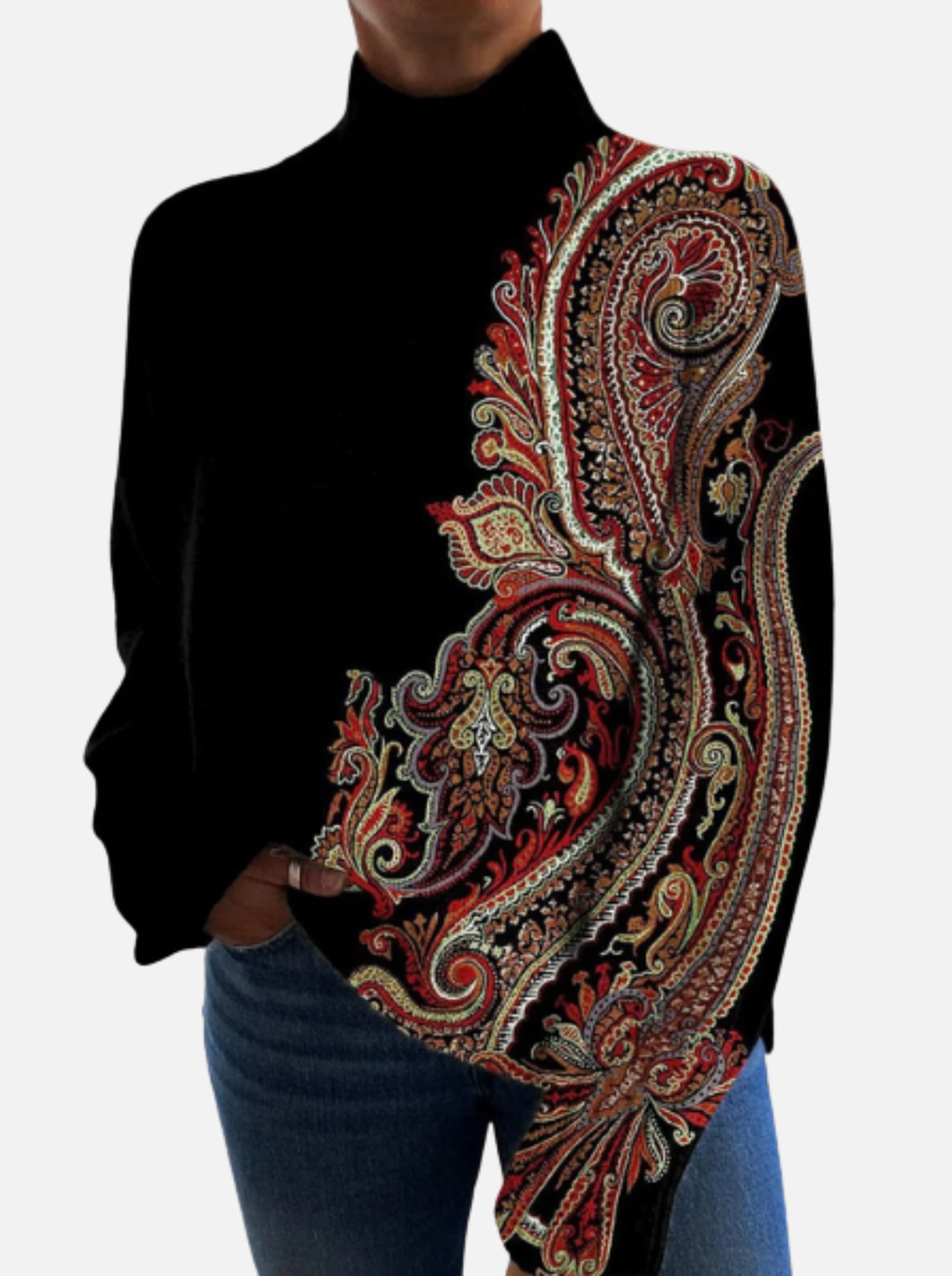 Paula – Jersey de Cuello Alto Artístico
