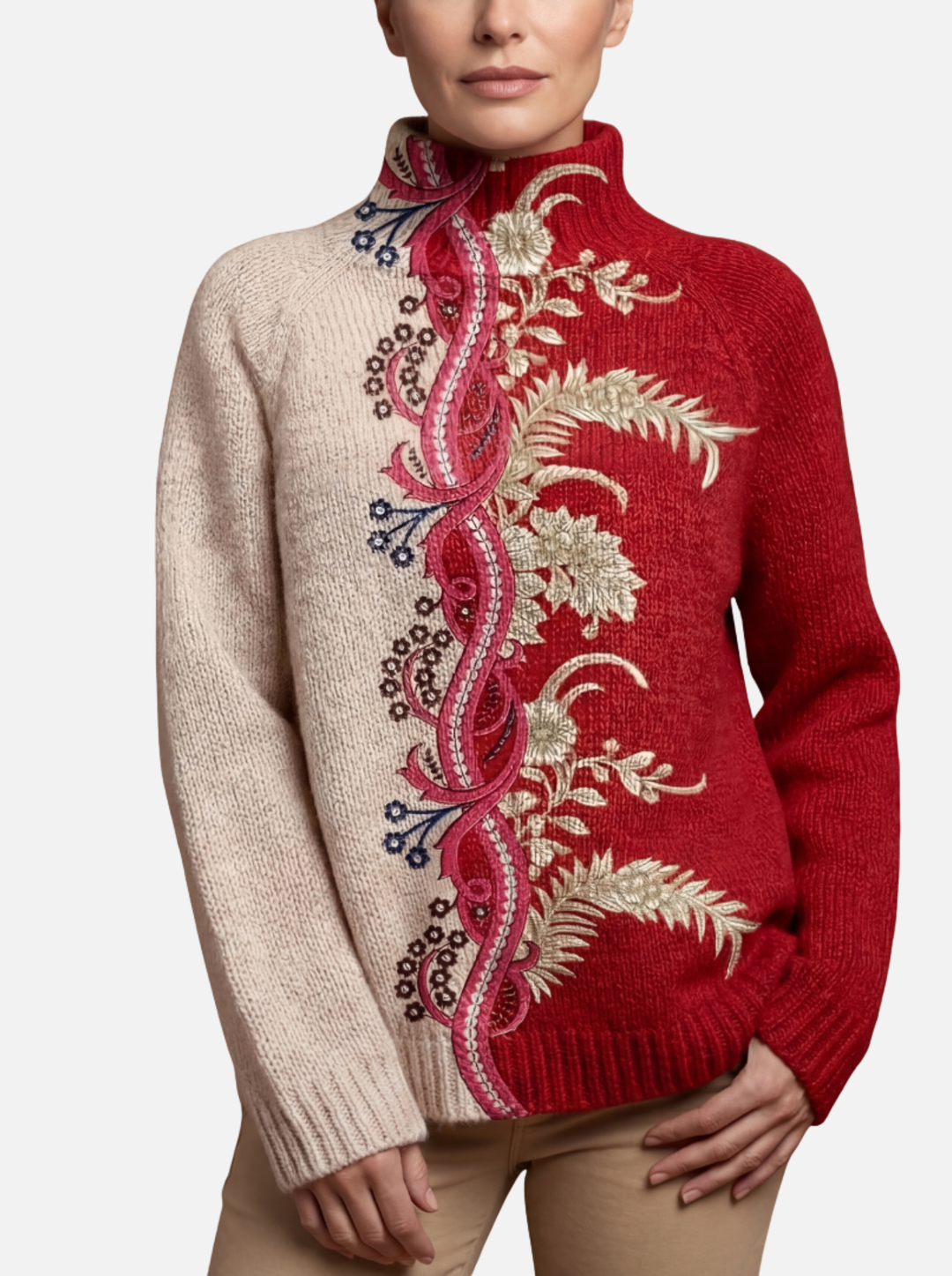Cristina – Jersey de Cuello Alto Artístico