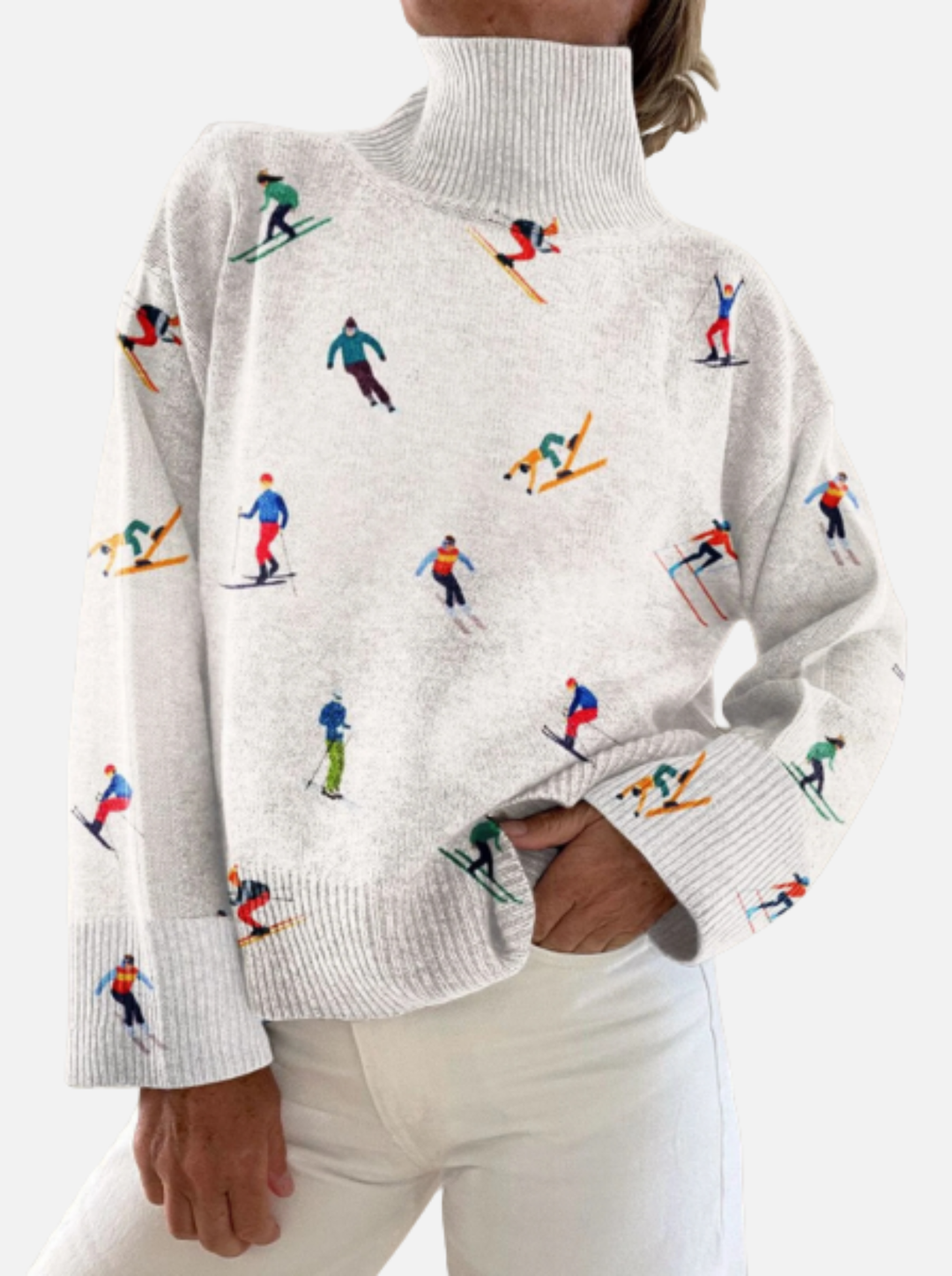 Lucía – Jersey de Cuello Alto Artístico