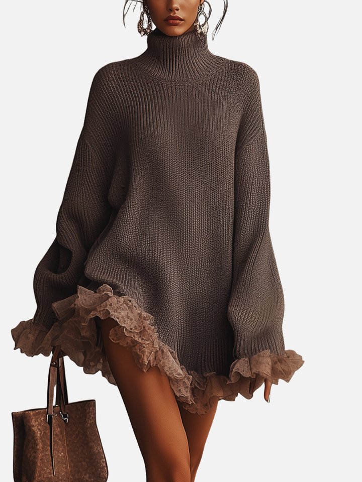Belén | Vestido de punto con volantes — suave, cálido y romántico.