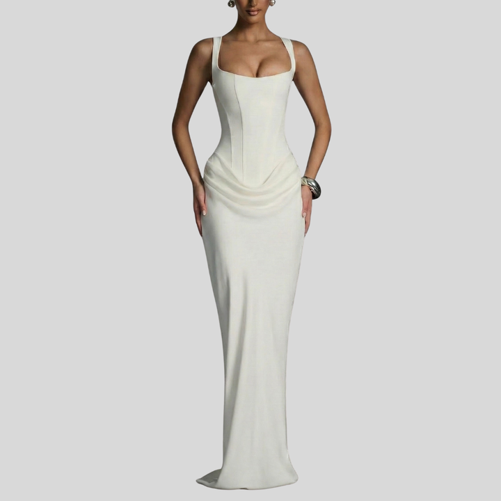 Leonor - Vestido maxi de escote cuadrado