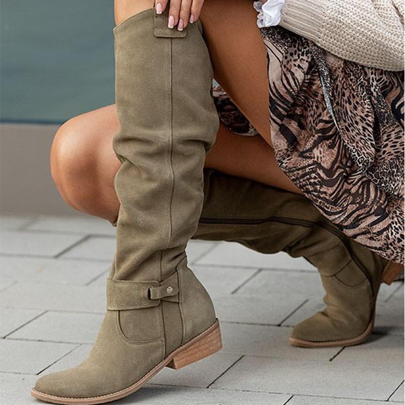 Lina - Botas de ante cómodas y cálidas para mujeres