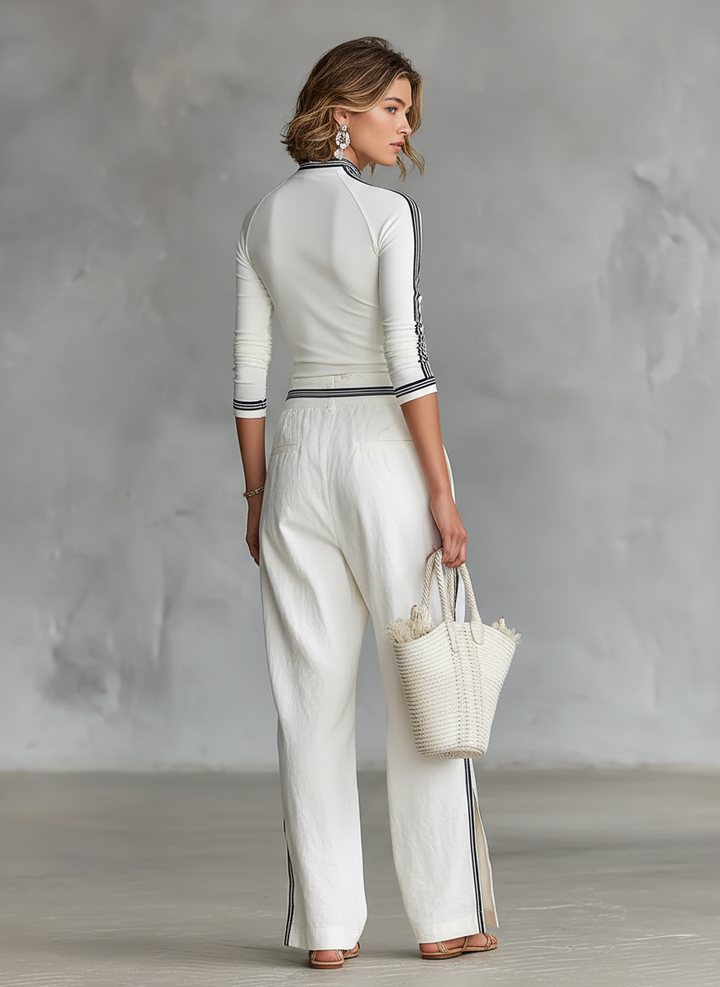 Conjunto Deportivo Pantalones Anchos con Cordón