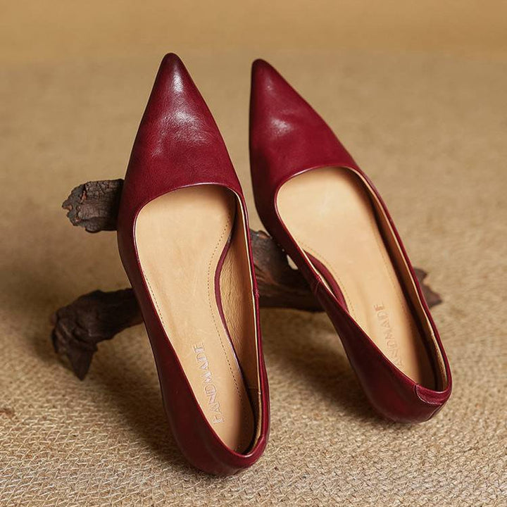 Anok Tacones Altos de Cuero Auténtico