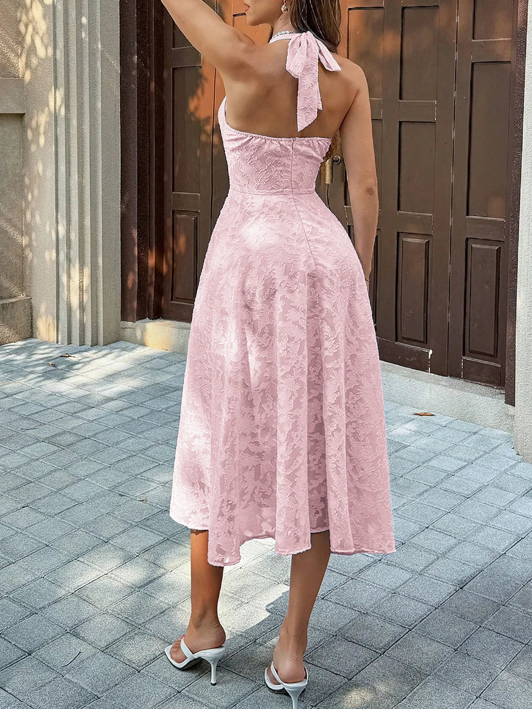 Vestido con Línea de Pliegues