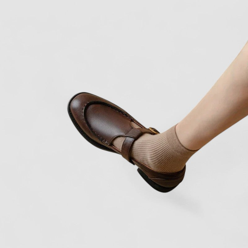 Avery - Zapatos ortopédicos de punta cuadrada Mary Jane