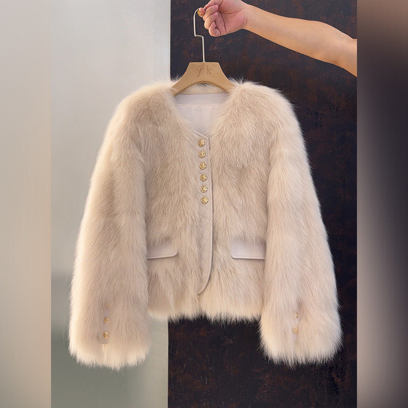 Aurora – Chaqueta corta de pelo sintético